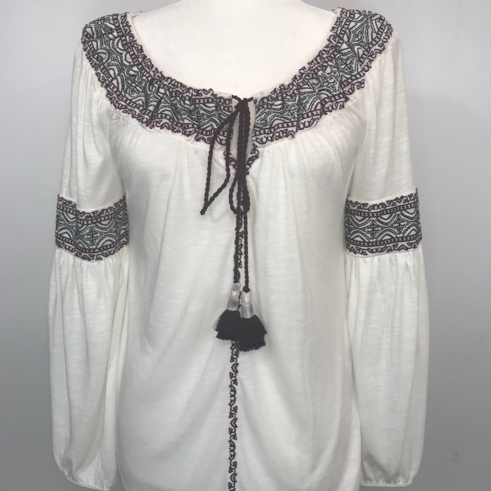White House Black Market Embroidered Top - Size: S - Picture 15 of 17